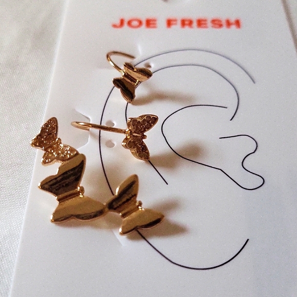 Set of butterfly earrings - Picture 2 of 3